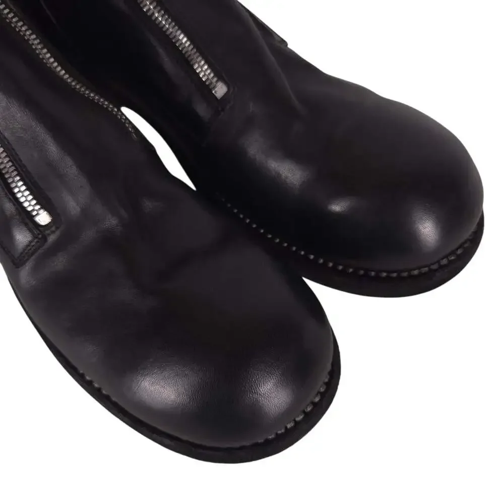 Guidi GR07FZI Big Daddy Double Front Zip Boots US 11 EU 44 Mens Black Leather